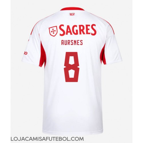 Camisa de Futebol Benfica Fredrik Aursnes #8 Equipamento Alternativo 2025-26 Manga Curta